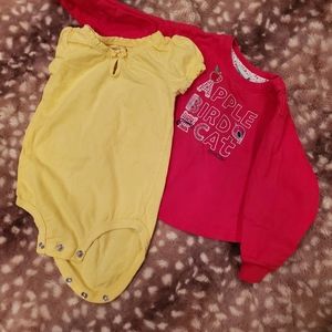 Oshkosh b'Gosh Bundle, 2 pieces, sweater and onesie, 24 month Girl